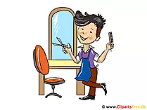 Friseur Cartoon - Beruf Bilder kostenlos