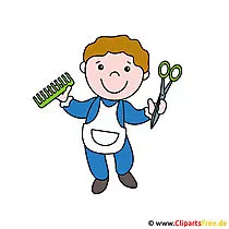 Friseur Cartoon Bild kostenlos