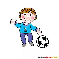 Fussballspieler Cartoonbild kostenlos - Berufe Bilder free