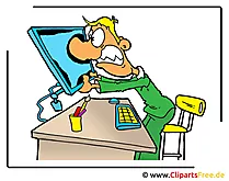 Gamer Cartoonbild kostenlos