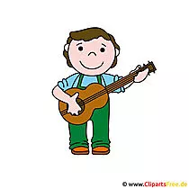 Gitarrist, Gitarrespieler Bild Clipart kostenlos