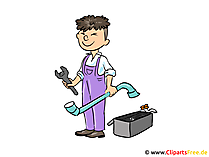 Handwerker, Schlosser Clipart, Bild, Cartoon, Illustration kostenlos