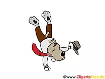 Hund im Anzug mit Kravatte Bild, Clipart, Illustration