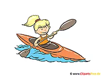Kanu fahren Bild, Clipart, Cartoon gratis