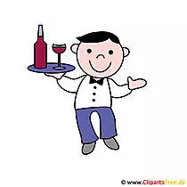 Kellner Clipart Bild - Berufe Bilder