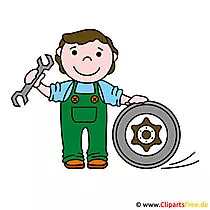 KFZ Mechaniker Clipart Logo gratis