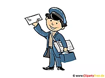 Postbote Bild, Cartoon, Illustration, Clipart