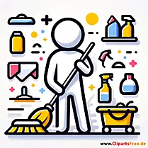 Putzen Clipart-Bild