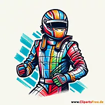 Rennfahrer Clipart