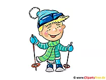 Skifahrer Clipart, Bild, Cartoon, Illustration kostenlos
