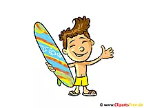 Surfer Clipart, Bild, Cartoon gratis