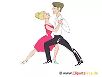 Bolero Tanz, Tanzschule, Tanzpaar Bild, Clipart, Illustration