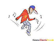 Brake Dance Illustration, Clip Art