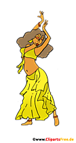 Indische Tänzerin Clipart, Bild, Grafik