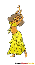 Indische Tänzerin Clipart, Bild, Grafik