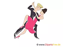 Tango Tanz, Tanzschule, Tanzpaar Bild, Clipart, Illustration zum Drucken