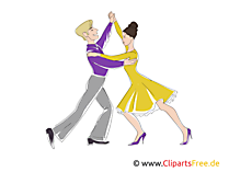 Tanzpaar Bild, Clipart, Illustration  zum Drucken