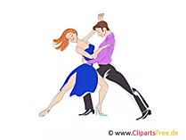 Turniertanz, Paartanz Bild, Clipart, Illustration zum Drucken