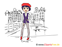 Beautiful women, top model illustration, image, clipart