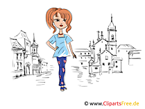 Clipart schöne Mode, Frau, Model, Topmodel