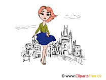 Fashion Model Illustration, Clipart