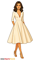 Frau im Sommerkleid Illustration