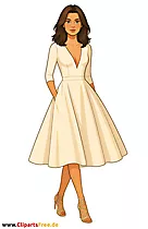 Frau im Sommerkleid Illustration