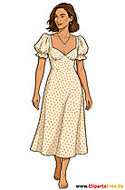 Junge Frau im weißen Kleid