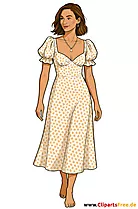 Junge Frau im weißen Kleid