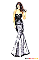Schöne Frau im Abendkleid Illustration, Bild, PNG Clipart