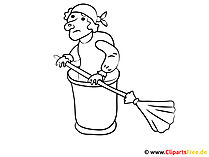 Ausmalbild zum Ausmalen Hexe