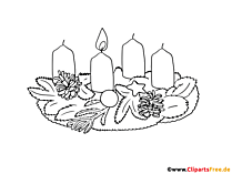 1. Advent Ausmalbild zum Drucken