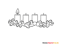 Ausmalbild zur Adventszeit zum Ausdrucken