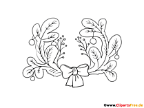 Clipart zu Weihnachten schwarz-weiss für Unterricht