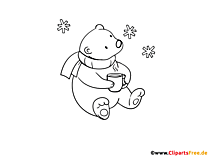 Eisbär Bild zum Ausmalen