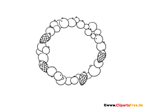 Kranz Ausmalbild für Lehrer und Schüler