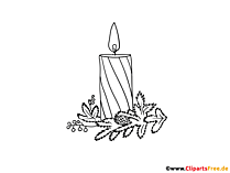Malvorlage Kerze zum 1. Advent