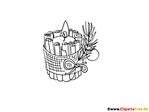 Weihnachtsdeko Ausmalbild für Lehrer und Schüler