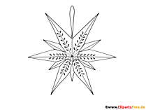 Weihnachtsstern Ausmalbild für Lehrer und Schüler