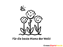 Blumenbilder zum Ausmalen und Ausdrucken kostenlos