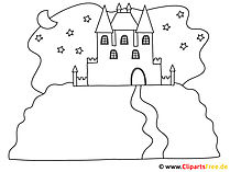 Burg - Malbilder zum Ausdrucken