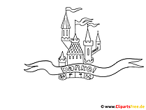 Burg Ausmalbild