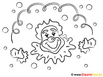 Clown Ausmalbild herunterladen und drucken