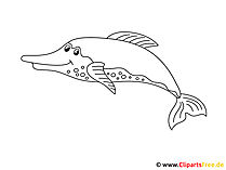 Delfin Bilder zum Ausmalen zum Thema Meerstiere
