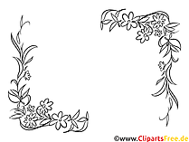 Blumenranken zum Ausmalen Bild