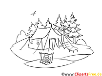 Camping Malvorlage