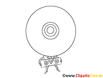 Página para colorir de DVD