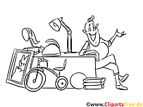 Flohmarkt Ausmalbild