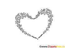 Herz Malvorlage Hochzeit