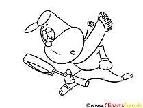 Hund mit Lupe Malvorlage